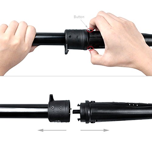 Lockenstab, iMissiu 5 in 1 Multifunktions Austauschbare Lockenwickler Kit (Schwarz) - 4