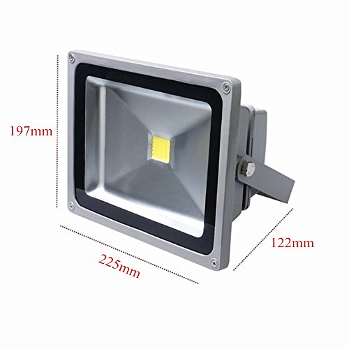 SAILUN 30W LED Fluter Strahler Licht Scheinwerfer Außenstrahler Wandstrahler Silber Aluminium IP65 Wasserdicht AC 85 – 265V WarmWeiß - 2