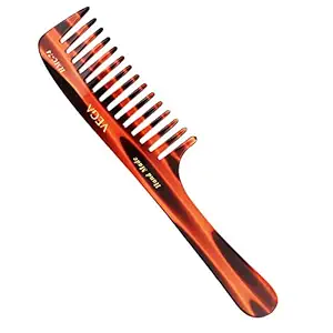 VEGA Tortoise Shell Pattern Shampoo Comb (Brown)