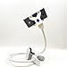 Produktbild LIUYU Handy-Halter, Universal-Telefonhalter Clip Lazy Bracket Flexible Schwanenhals-Clamp Lange Arms Mount für Fit auf Desktop-Bett Mobile Stand für Schlafzimmer, Büro, Badezimmer, Küche, etc.,Weiß