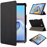 iHarbort Samsung Galaxy Tab A 10,5 Hülle Tasche (2018 Version SM-T590 / T595) - Dünn Hülle Etui Schutzhülle Halter Ständer für Samsung Galaxy Tab A 10.5 Zoll mit Schlafen/Aufwachen Funktion, schwarz