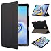 Produktbild iHarbort Hülle Cover kompatibel mit Samsung Galaxy Tab A 10.5 Zoll (2018 veröffentlicht SM-T590 / T595) - Ultra dünn Etui Schutzhülle Case Holder Stand mit Smart Auto Wake/Sleep Funktion, schwarz