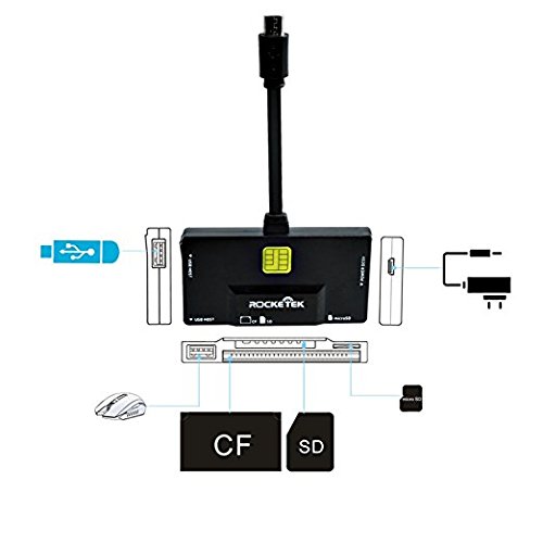 Rocketek® Trail und Wild-Kamera-Viewer für Android-Geräte, Micro-USB-Anschluss, liest und schreibt SD-Karten, Micro SD-Karten und CF-Karten mit 2 USB-Ports für die Jagd und Wild-Kamera-Kartenleser - 2