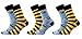 Produktbild Sesto Senso Baumwolle Wadensocken 3 pack, Bunte gemusterte Socken für Damen und Herren, Unisex vereinigte ungerade Socken (43-46, Bienen; 3 pack)