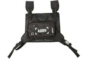 DECHOGA Men's Chest Bag, Hip Hop Waist Bag, Tactical Bag Waterproof Bag, Quick Dry Running Waist Bag, Waist Bag Outdoor Sports Camping Hiking Fitness Travel Festival Essentials (Black)