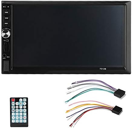 Peanutaoc DVD Car Display, In-Dash Double DIN 7" 1080P HD Display Built-in Bluetooth Multimedia DVD CD MP3/4/5 USB AM/FM Touchscreen, for Car Stereo Receiver
