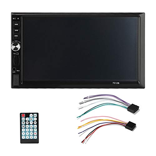Peanutaoc DVD Car Display, In-Dash Double DIN 7" 1080P HD Display Built-in Bluetooth Multimedia DVD CD MP3/4/5 USB AM/FM Touchscreen, for Car Stereo Receiver