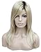 Kalyss women's Dark Rooted Long Blonde wig 100% Full Imported Heat resistant japanese Kanekalon As Real Hair wigs