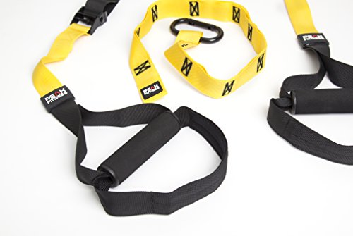 Peak Fitness Cross Fit Schlingentrainer mit Türanker, Riemen, schweren Schnallen und Tragetasche für Körpergewicht Training, ideal für Fettverbrennung, Muskelaufbau, Core-Training und für jedes Haustraining empfohlen. 100% Zufriedenheit – KEINE RISIKEN. Gratis 60–tägige Rückgabegarantie der gesamten Kosten. - 6