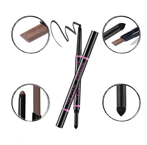 Augenbrauenstift 3D Eyebrow Liner Eyebrow Pen Soft Kaffee / Eye Brow Pencil Automatisch Wasserdicht Gedrehte Make Up Stift Augenbrauen-Stift(zwei Kopf),Augenbrauenstift + Augenbraue Pulver,Doppelzweck Dauerhaften Natürlichen Eyeliner Augenbraue Pulver Wasserfeste Make-up stift,Wasserdicht, Anti-Schweiß, natürlich dauerhaft,Nicht blühend,2PC(Dunkel Kaffee + Licht Kaffee) - 7