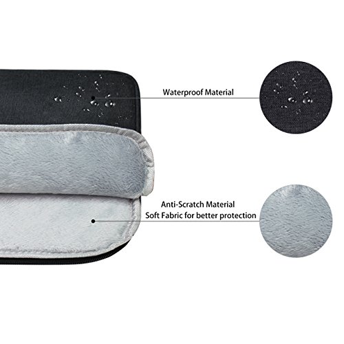 YOCOWOCO 13 Zoll 13,3″ Zoll Laptop-Taschen Schutzhülle Macbook Tasche mit Reißverschluss Tragetasche mit extra Beutel,Schwarz - 6
