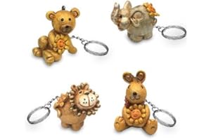 DLM BOMBONIERE DLM24296 Portachiavi in Resina, Animali (24 Pezzi) bomboniera