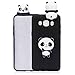 Price comparison product image HongYong Black Panda Case for Samsung Galaxy J7 (2016) / J710,Soft 3D Silicone Case,Cute Animal Rubber Cover,Cool Kawaii Cartoon Gel Cover for Kids Girls Fun Soft Silicone Shell