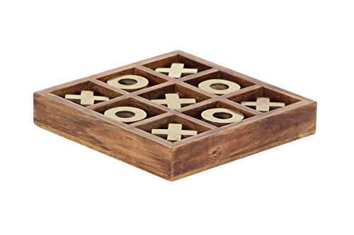 Preisvergleich Produktbild Deco 79 Tic TAC Toe, rustikal Braun / Hellbraun