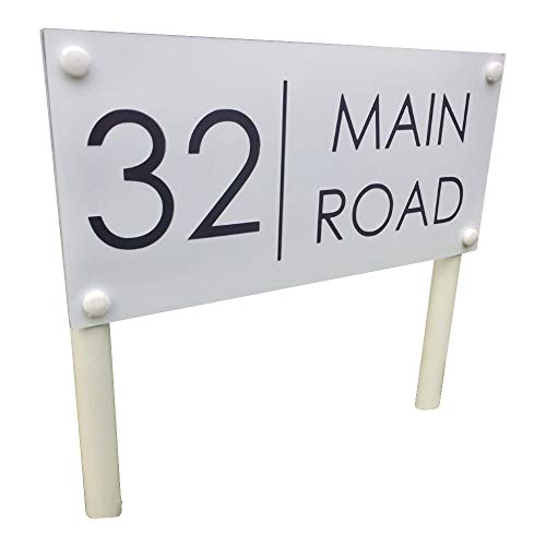 Buy FREESTANDING MODERN HOUSE SIGN DOOR NUMBER ADDRESS PLAQUE GROUND