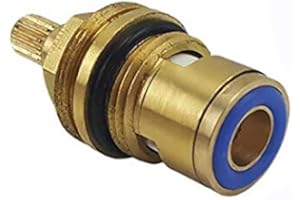 BE-TOOL Válvula de cartucho de disco cerámico, 20 marchas, recambio para grifo de latón para baño o cocina (rosca doble tipo F)