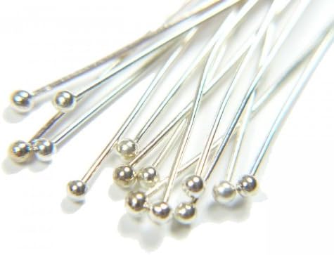 Rivet Pins Silver-Coloured Endpins 50 mm Ball End Nose Stud Pack of 30