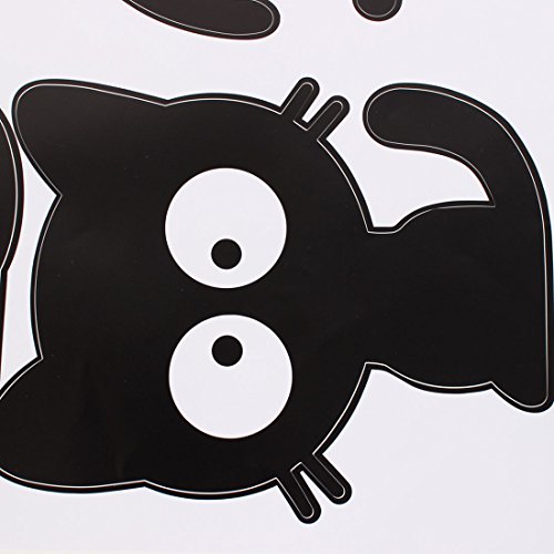 Schwarz Katzen Aufdruck Entfernbar Wandtattoo Aufkleber Wandpapier Raum Deko - 2