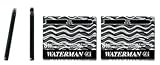  Waterman S0110850 - 2 Etuis mit 8 Großraum-Tintenpatronen schwarz, Tinte löschbar (2er Pack schwarz)