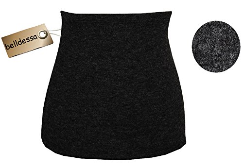 Preisvergleich Produktbild Angora Wolle - schwarz - Nierenwärmer / Bauchwärmer / Rückenwärmer - Größe: Damen Frauen M - ideal auch für Blasenentzündung und Hexenschuss / Rückenschmerzen / Menstruationsbeschwerden