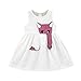 Produktbild squarex Baby Mädchen Cartoon Muse Kleid Ärmelloses Strand Sundress Kleidung Outfits, Kinder, Weiß, 6-12 Monate