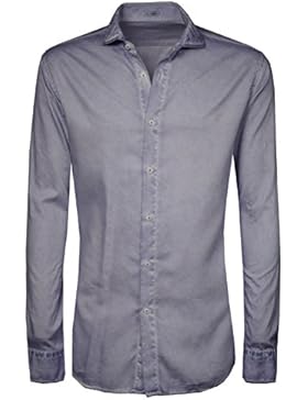 SIGNUM Hemd Herren Langarm Slim Fit I Bügelleicht durch Lycocell-Anteil I mehrere Farben I Größen S - 4XL (Übergröße)