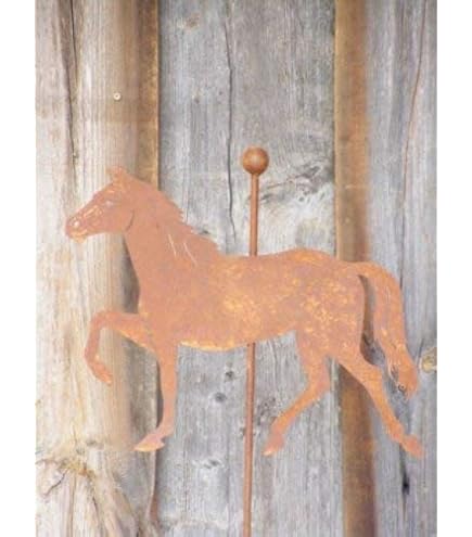 Haan roestig tuindecoratie patina decoratie figuur metaal 58×13×50cm-04109