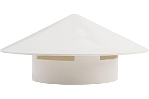 EASYBYMALL Elegante cappello antipioggia in PVC per prese d'aria sul tetto, combina funzionalità ed estetica (75 mm)