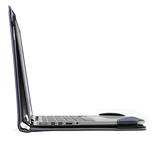 Broonel London – Profile Series – Luxus-Laptop aus blau Leder für Dell Chromebook 13 2017