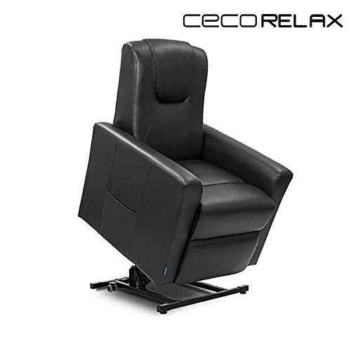 Poltrona Relax Massaggiante Alzapersona Nera Cecorelax 6156