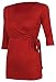 Happy Mama. Women's Maternity Nursing 2in1 Bolero Top Shirt 3/4 Sleeve. 458p (Crimson, UK 14)