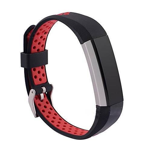 Preisvergleich Produktbild Fitbit Alta HR / Alta Ersatzbänder Silikon-Armband, rot