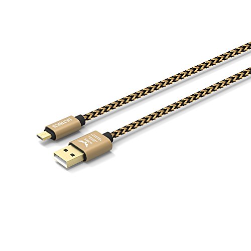 ULTRICS® Micro USB Kabel [30CM – 1FT] Nylon geflochtenes Aufladeeinheits-Kabel Tangle geben Synchronisierungsauflade USB-androides Aufladeeinheits-Blei für Samsung-Galaxie, Sony, Nokia, Microsoft, Motorola, Kindle, Nexus, Huawei, LG, Xiaomi, OPPO – Lebenszeit-Garantie, Geld frei Zurück Garantie - 4