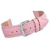 XINXI Home Uhrenarmband Leder Uhrenarmband Echtes Leder Buntes Ersatzarmband Gürtel Armband (Color : Pink, Size : 14mm)