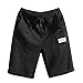 Produktbild HROIJSL Herren Mode Pure Farbe Arbeitshose Spleißen Baumwolle Multi-Pocket Overalls Shorts Mode Hose Chinoshorts Sommer-Shorts Medium Drawstring Shorts Strandhose Freizeit Kurz Hose
