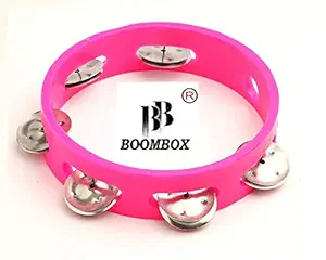 BOOMBOX - Hand Percussion 8 inch khanjari dafli Indian Musical Instrument, Pink