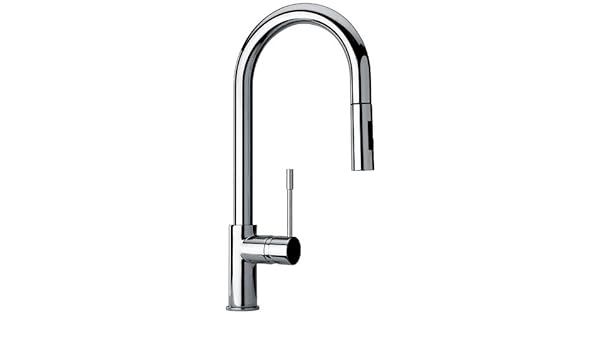 Jewel Faucets 25592 Single Hole Kitchen Faucet With Goose Neck