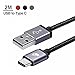 Produktbild USB C Kabel, BlitzWolf 2M Nylon Typ C Datenkabel Doppelseitig für Nexus 5X 6P, OnePlus 2, Nokia N1, Xiaomi 4C, Zuk Z1, Apple Macbook(Schwarz)