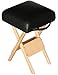 Salon Wooden Therapists Stool Black