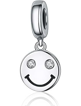Christmas Gifts baumeln Smile Charms Perlen 925Sterling Silber Augen Modeschmuck Transparent passend für europäische...