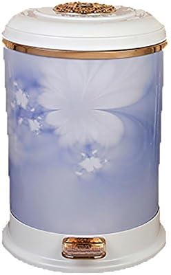 LIU-Simplehuman Mini Round Step Trash Can, Stainless Steel , 7