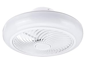 ‎BEL AIR HOME Bel Air Home - LED-Deckenventilator mit DC-Motor und Fernbedienung, 72 W, 3000K-4000K-6000K einstellbar, weiß, für mittelgroße und kleine Zimmer