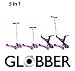 Produktbild Globber Free Kids 5 in 1 Scooter Kickboard Laufrad mit Schiebestange + F26 Sticker (pink-schwarz)
