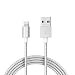 Produktbild Lightning Cable YF [Apple MFi Certified] - Apple Devices including iPhone 5 Charger Cable - Apple Cable for iPhone 6S Plus 6 Plus 7 Plus 5 5S 5C SE, iPad Pro Air, iPad Mini 2 3 4, iPod - iOS10 - 8 Pin length 1M Silver Nylon Braided USB Cable
