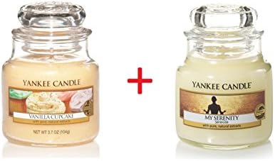 Gift Box – 2 Jars Small Yankee Candle Vanilla CUPACAKE + My Serenity