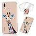 Produktbild Handy Silikonhülle für Huawei P20 lite, Stoßfest Schutz Tasche Weich TPU Gel Bumper Damen Herren Etui Dünn Transparent Durchsichtige Cover Case (Farbige Giraffe) Kratzfest Anti Fingerabdruck