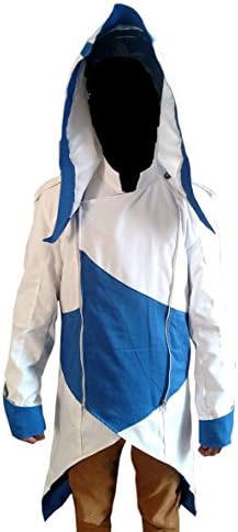 Bestzo Men's Fashion Connors Ken way Leather Assassin's Creed Halloween Jacket White XL