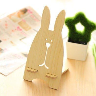 Didcant Wooden Rabbit Phone Holder (Rabbit, Wood)