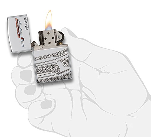 Zippo 16938 Chevy Camaro Armor Case high polished Sturmfeuerzeug, Chrom, silber, 5.8 x 3.6 x 1.8 cm - 6
