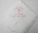 Christening / baptism personalised shawl with big cross in white or cream (white)